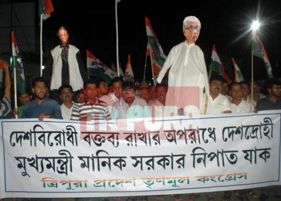 Manik Sarkar took revenge of his effigy burning by Trinamool-BJP jointly ? BJP / Trinamool clash is pre-planned by CPI-M ? 